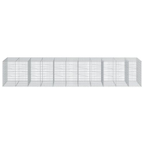 Panier gabion avec couvercle 550x100x100 cm fer galvanisé - Photo n°3; ?>