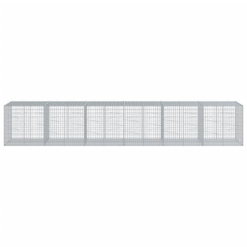 Panier gabion avec couvercle 600x100x100 cm fer galvanisé - Photo n°3; ?>