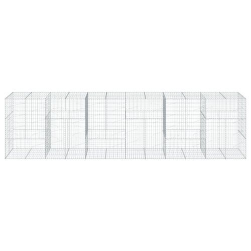 Panier gabion avec couvercle 600x100x150 cm fer galvanisé - Photo n°3; ?>