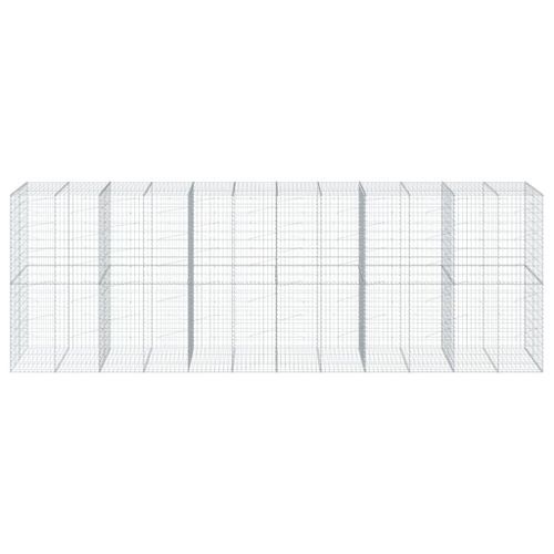 Panier gabion avec couvercle 600x100x200 cm fer galvanisé - Photo n°3; ?>