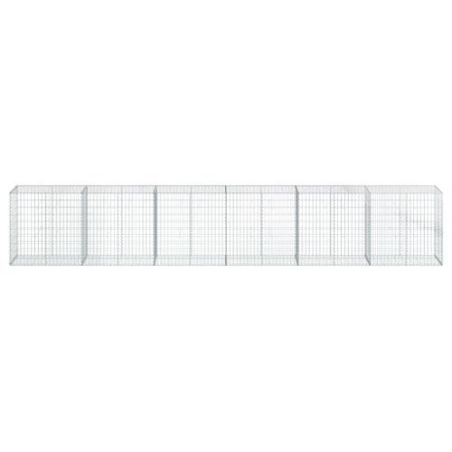 Panier gabion avec couvercle 600x50x100 cm fer galvanisé - Photo n°3; ?>