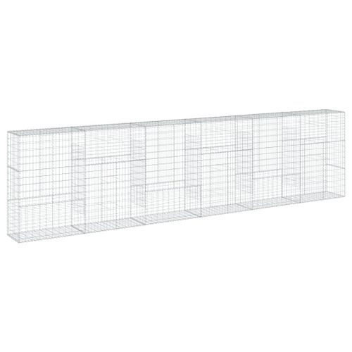 Panier gabion avec couvercle 600x50x150 cm fer galvanisé - Photo n°2; ?>