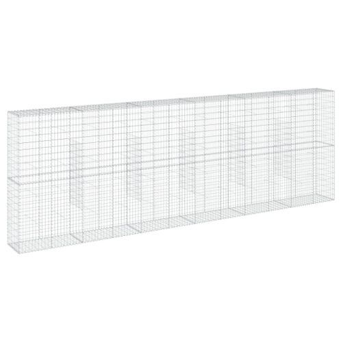 Panier gabion avec couvercle 600x50x200 cm fer galvanisé - Photo n°2; ?>