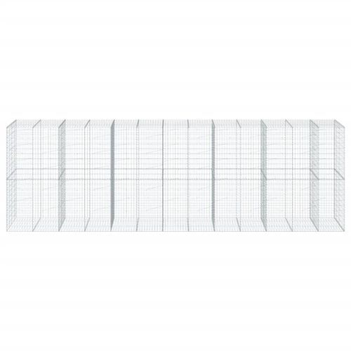 Panier gabion avec couvercle 650x100x200 cm fer galvanisé - Photo n°3; ?>