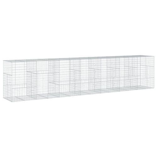 Panier gabion avec couvercle 700x100x150 cm fer galvanisé - Photo n°2; ?>