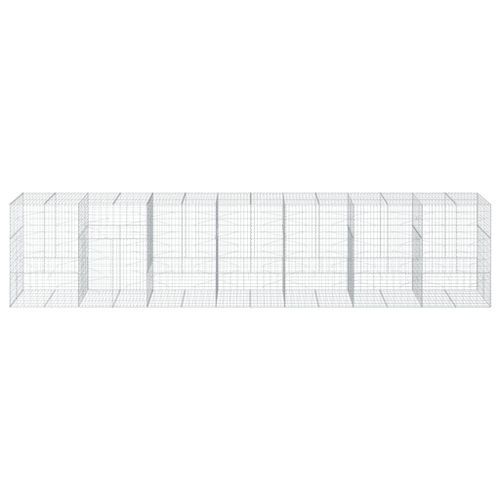 Panier gabion avec couvercle 700x100x150 cm fer galvanisé - Photo n°3; ?>