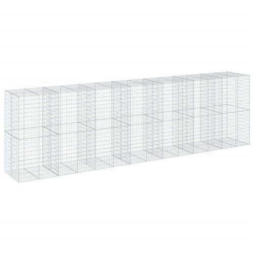 Panier gabion avec couvercle 700x100x200 cm fer galvanisé - Photo n°2; ?>