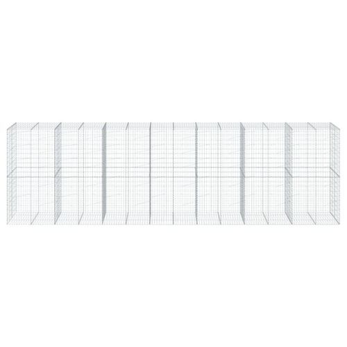 Panier gabion avec couvercle 700x100x200 cm fer galvanisé - Photo n°3; ?>