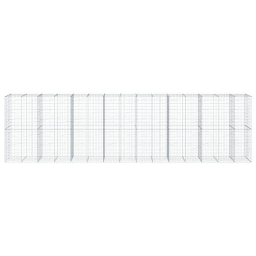 Panier gabion avec couvercle 750x100x200 cm fer galvanisé - Photo n°3; ?>