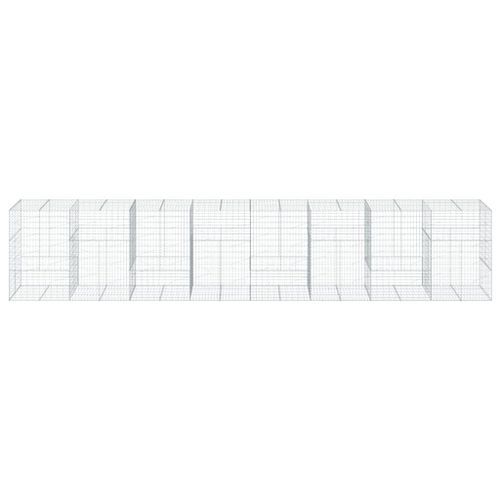 Panier gabion avec couvercle 800x100x150 cm fer galvanisé - Photo n°3; ?>