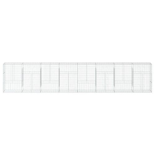 Panier gabion avec couvercle 800x50x150 cm fer galvanisé - Photo n°3; ?>