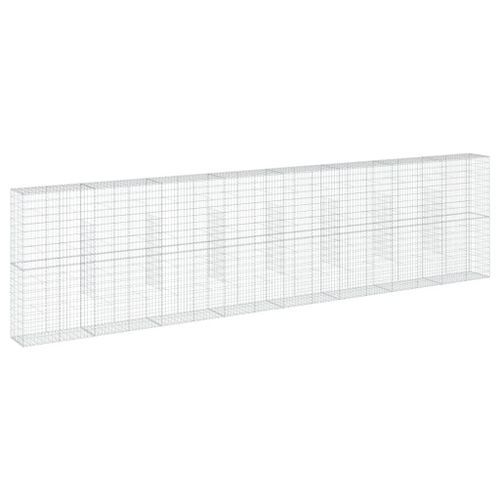 Panier gabion avec couvercle 800x50x200 cm fer galvanisé - Photo n°2; ?>