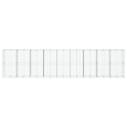 Panier gabion avec couvercle 900x100x200 cm fer galvanisé - Photo n°3; ?>