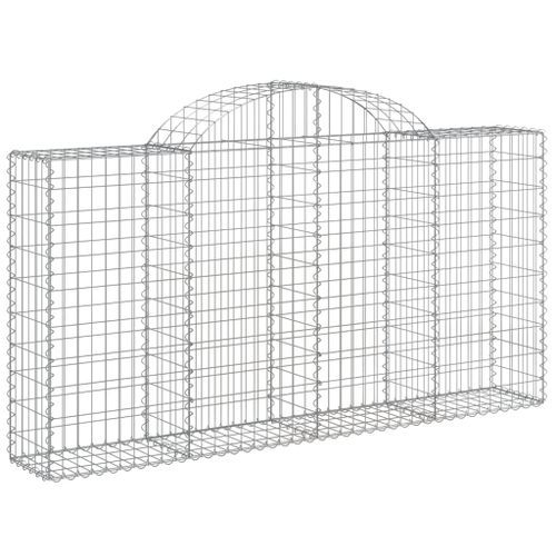 Paniers à gabions arqués 10 pcs 200x30x100/120 cm Fer galvanisé - Photo n°3; ?>