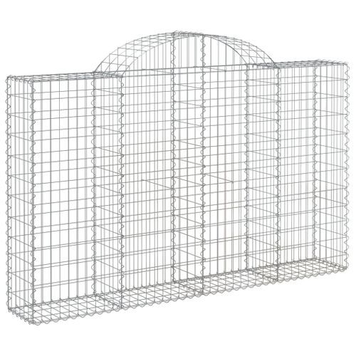 Paniers à gabions arqués 10 pcs 200x30x120/140 cm Fer galvanisé - Photo n°3; ?>