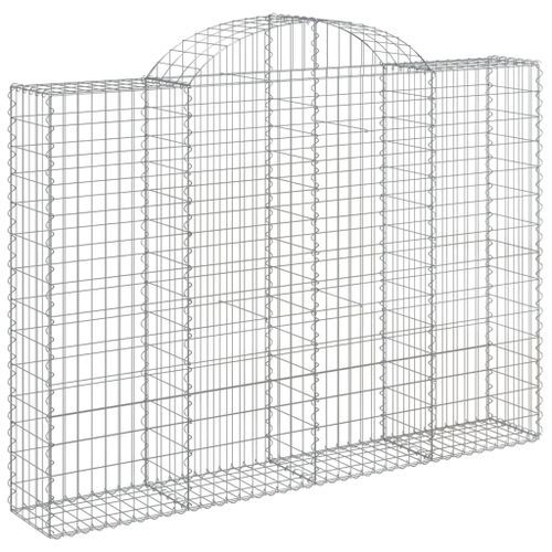 Paniers à gabions arqués 10 pcs 200x30x140/160 cm Fer galvanisé - Photo n°3; ?>