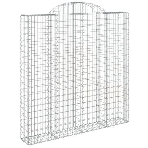 Paniers à gabions arqués 10 pcs 200x30x200/220 cm fer galvanisé - Photo n°3; ?>