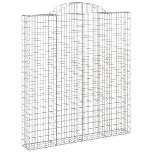 Paniers à gabions arqués 10 pcs 200x30x220/240 cm fer galvanisé - Photo n°3; ?>