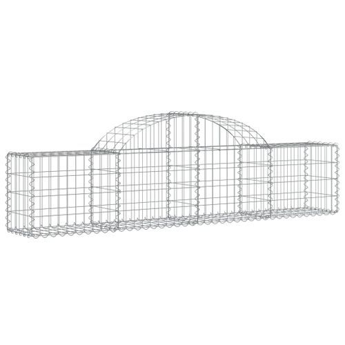 Paniers à gabions arqués 10 pcs 200x30x40/60 cm Fer galvanisé - Photo n°3; ?>