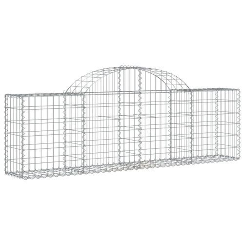 Paniers à gabions arqués 10 pcs 200x30x60/80 cm Fer galvanisé - Photo n°3; ?>