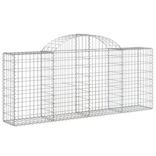 Paniers à gabions arqués 10 pcs 200x30x80/100 cm Fer galvanisé - Photo n°3; ?>