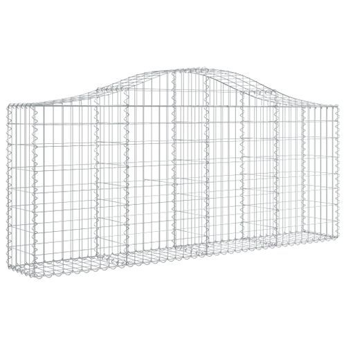 Paniers à gabions arqués 10 pcs 200x30x80/100 cm Fer galvanisé - Photo n°3; ?>