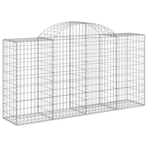 Paniers à gabions arqués 10 pcs 200x50x100/120 cm fer galvanisé - Photo n°3; ?>