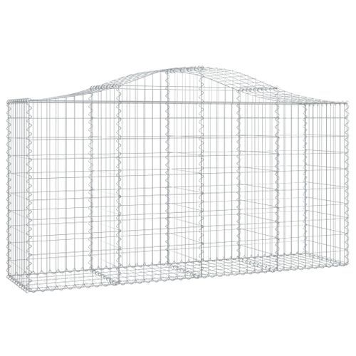 Paniers à gabions arqués 10 pcs 200x50x100/120 cm fer galvanisé - Photo n°3; ?>