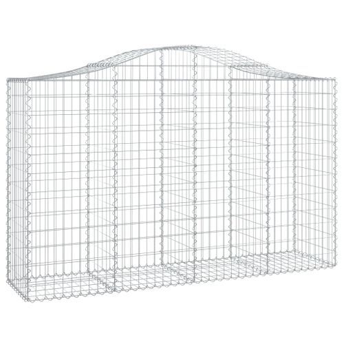 Paniers à gabions arqués 10 pcs 200x50x120/140 cm Fer galvanisé - Photo n°3; ?>