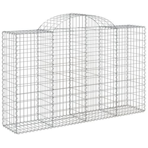 Paniers à gabions arqués 10 pcs 200x50x120/140 cm Fer galvanisé - Photo n°3; ?>