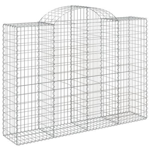 Paniers à gabions arqués 10 pcs 200x50x140/160 cm Fer galvanisé - Photo n°3; ?>