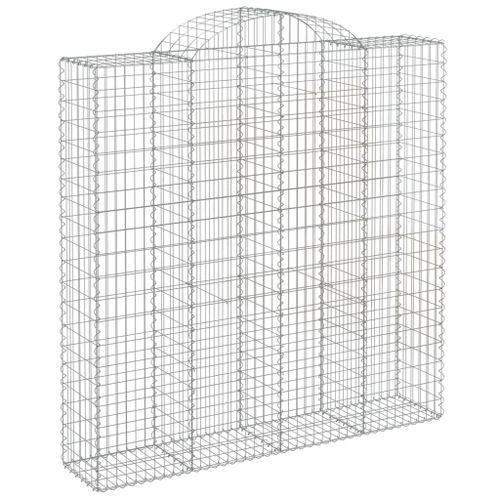 Paniers à gabions arqués 10 pcs 200x50x200/220 cm Fer galvanisé - Photo n°3; ?>