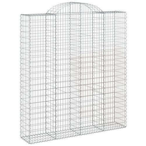 Paniers à gabions arqués 10 pcs 200x50x220/240 cm Fer galvanisé - Photo n°3; ?>