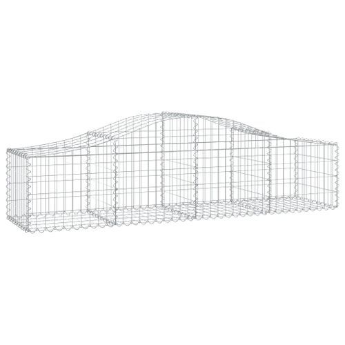 Paniers à gabions arqués 10 pcs 200x50x40/60 cm fer galvanisé - Photo n°3; ?>