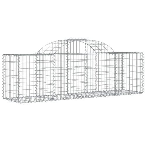 Paniers à gabions arqués 10 pcs 200x50x60/80 cm Fer galvanisé - Photo n°3; ?>