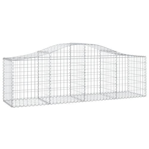 Paniers à gabions arqués 10 pcs 200x50x60/80 cm Fer galvanisé - Photo n°3; ?>