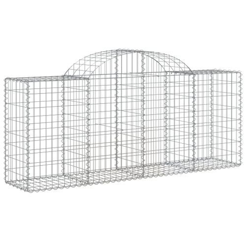 Paniers à gabions arqués 10 pcs 200x50x80/100 cm Fer galvanisé - Photo n°3; ?>