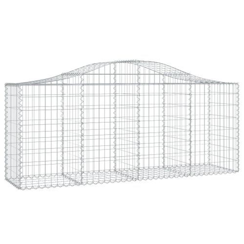 Paniers à gabions arqués 10 pcs 200x50x80/100 cm Fer galvanisé - Photo n°3; ?>