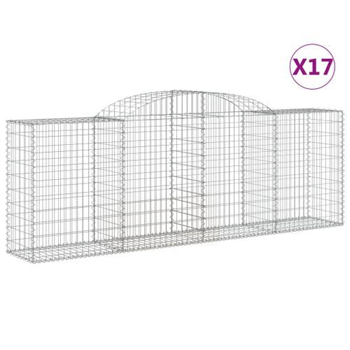 Paniers à gabions arqués 10 pcs 300x50x100/120 cm fer galvanisé - Photo n°2; ?>