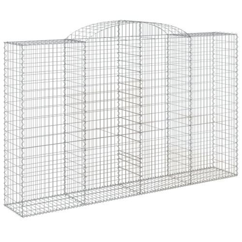 Paniers à gabions arqués 10 pcs 300x50x180/200 cm fer galvanisé - Photo n°3; ?>