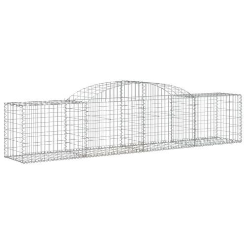 Paniers à gabions arqués 10 pcs 300x50x60/80 cm fer galvanisé - Photo n°3; ?>