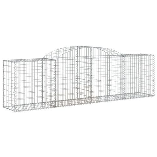 Paniers à gabions arqués 10 pcs 300x50x80/100 cm fer galvanisé - Photo n°3; ?>