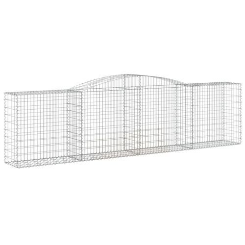 Paniers à gabions arqués 10 pcs 400x50x100/120 cm Fer galvanisé - Photo n°3; ?>