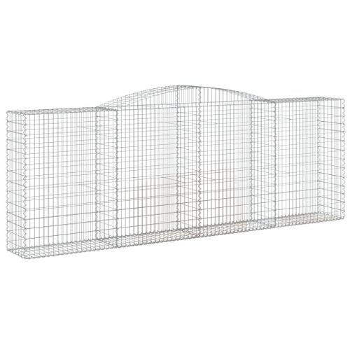 Paniers à gabions arqués 10 pcs 400x50x140/160 cm Fer galvanisé - Photo n°3; ?>