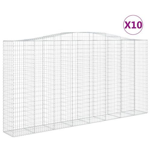 Paniers à gabions arqués 10 pcs 400x50x200/220 cm Fer galvanisé - Photo n°2; ?>