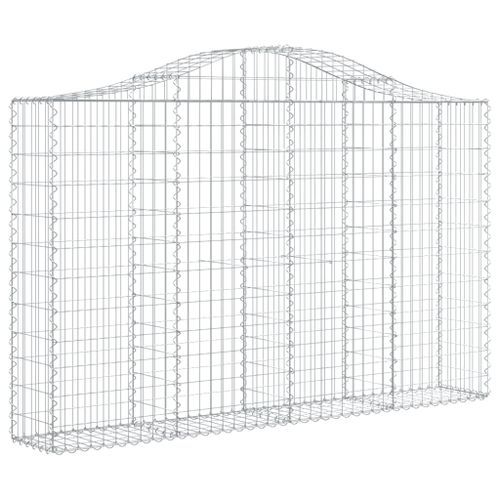 Paniers à gabions arqués 11 pcs 200x30x120/140 cm Fer galvanisé - Photo n°3; ?>