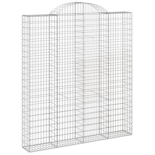 Paniers à gabions arqués 11 pcs 200x30x220/240 cm fer galvanisé - Photo n°3; ?>