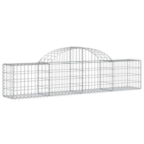 Paniers à gabions arqués 11 pcs 200x30x40/60 cm Fer galvanisé - Photo n°3; ?>