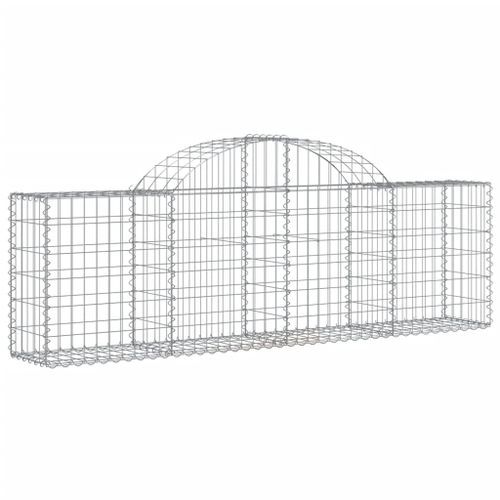 Paniers à gabions arqués 11 pcs 200x30x60/80 cm Fer galvanisé - Photo n°3; ?>