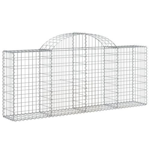 Paniers à gabions arqués 11 pcs 200x30x80/100 cm Fer galvanisé - Photo n°3; ?>